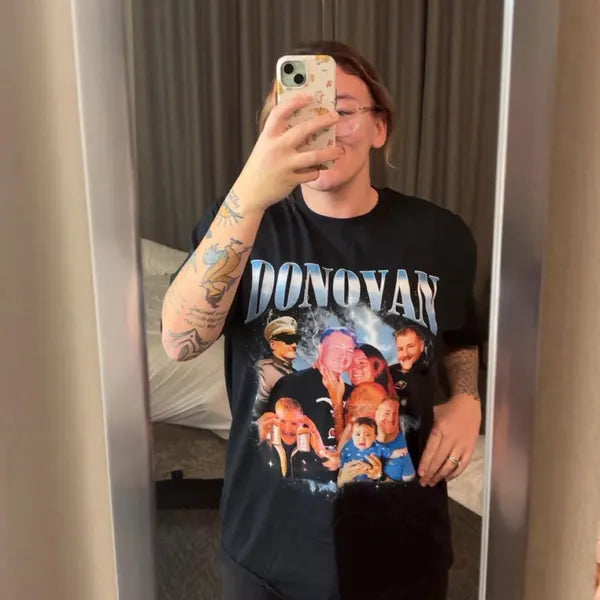 Custom Girlfriend & Boyfriend Face Shirt – Personalized Bootleg Gift