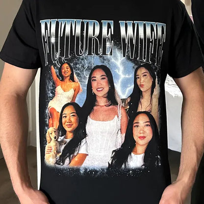 Custom Girlfriend & Boyfriend Face Shirt – Personalized Bootleg Gift