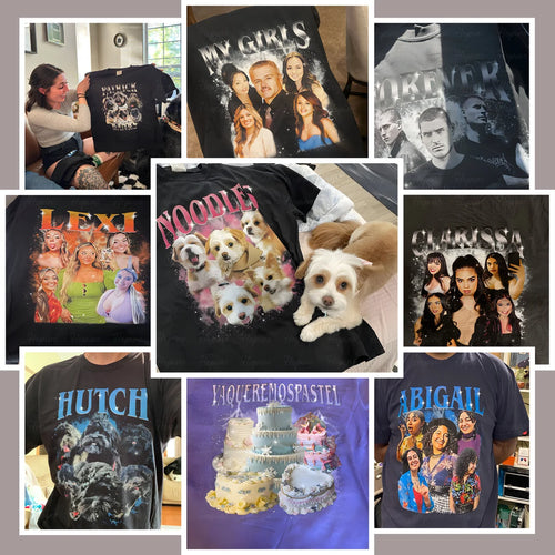 Custom Girlfriend & Boyfriend Face Shirt – Personalized Bootleg Gift